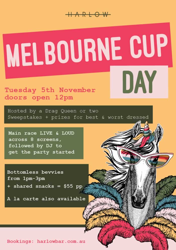 Melbourne Cup Day lunch, eve and after party events in Melbourne
